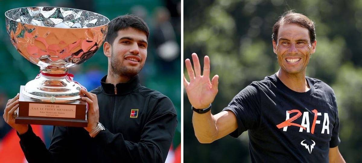 纳达尔和德约祝贺阿卡夺冠；费德勒和沃兹尼亚奇齐聚合影